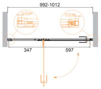 Душевая дверь CEZARES арт-BELLAGIO-B-12-100-C-NERO — фото 2, Распашные душевые двери