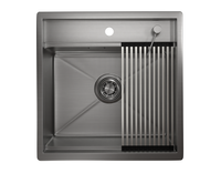 Granula-KS-, стальная кухонная мойка KITCHEN SPACE арт-5051, СТАЛЬ САТИН — фото 2, Кухонные мойки