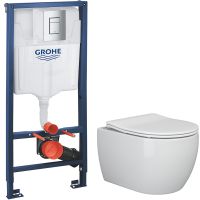 Унитаз Ceramicanova Play CN3001 с инсталляцией Grohe Rapid SL 38772001 с сиденьем Микролифт с кнопко арт-CN3001+38772001 — фото 1, Комплекты унитаз + инсталляция