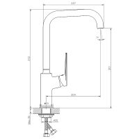 Смеситель для кухни Belz B533 Хром арт-B70533 — фото 2, Смесители для кухни