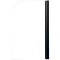 Шторка на ванну Parly 75x130 профиль Черный стекло прозрачное арт-F04B — фото 2, Шторки для ванной распашные