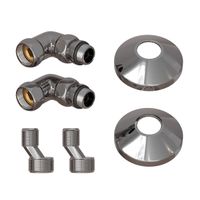 Комплект подключения для полотенцесушителя Point 3/4 х 1/2 ГШ со сгоном, хром арт-PN93412 — фото 1, Комплектующие для полотенцесушителей