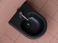 Биде Ceramicanova Play подвесное Черное матовое арт-CN3002MB — фото 4, Биде подвесные