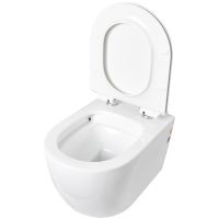 Унитаз Creto Logan L1 подвесной Белый с сиденьем Микролифт арт-1001-001-L1W — фото 2, Подвесные унитазы