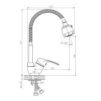 Товар: Смеситель для кухни Rossinka Хром арт-A35-26 - фото 2 Смеситель для кухни Rossinka Хром арт-A35-26 — фото 2, Смесители для кухни