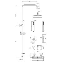 Товар: Душевая система AQUAme с термостатом Хром арт-AQM8006CR - фото 2 Душевая система AQUAme с термостатом Хром арт-AQM8006CR — фото 2, Душевые стойки