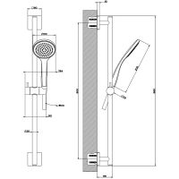 Душевой гарнитур Gessi Emporio Shower Хром арт-47314#031 — фото 2, Душевые гарнитуры на штанге