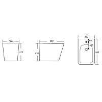 Биде Iberica Blanca Toledo Bide Белое арт-IB.TLA.B32 — фото 4, Биде напольные