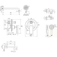 Товар: Душевая система Bronze de Luxe Pure Хром арт-A800/9143-3 - фото 2 Душевая система Bronze de Luxe Pure Хром арт-A800/9143-3 — фото 2, Встраиваемые душевые комплекты
