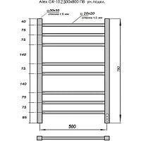Товар: Электрический полотенцесушитель Grois Alex Белый матовый арт-GR-102 50/80 П8 9016 U - фото 2 Электрический полотенцесушитель Grois Alex Белый матовый арт-GR-102 50/80 П8 9016 U — фото 2, Электрические полотенцесушители
