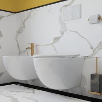 Товар: Комплект унитаза с инсталляцией Aqueduto Ovo с сиденьем Микролифт и Белой глянцевой клавишей арт-AQDS022 - фото 7 Комплект унитаза с инсталляцией Aqueduto Ovo с сиденьем Микролифт и Белой глянцевой клавишей арт-AQDS022 — фото 7, Комплекты унитаз + инсталляция