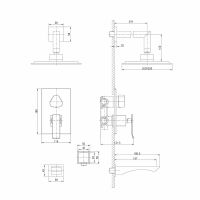 Душевая система Lemark Contest Хром Белая арт-LM5822CW — фото 2, Встраиваемые душевые комплекты