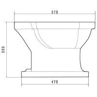 Биде Caprigo Tempo Белое арт-4714 — фото 5, Биде напольные