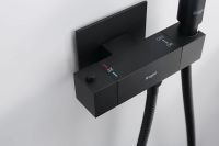 Гигиенический душ со смесителем Raglo с термостатом Черный матовый арт-R24.56.06 — фото 5, Гигиенические души