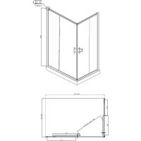 Товар: Душевой уголок Ambassador Kingston 120х80 1 профиль Хром стекло прозрачное арт-14011101 - фото 3 Душевой уголок Ambassador Kingston 120х80 1 профиль Хром стекло прозрачное арт-14011101 — фото 3, Прямоугольные душевые уголки