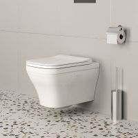 Унитаз Ambassador Benefit подвесной Белый глянцевый с сиденьем Микролифт арт-203T20001R-202T20001S — фото 4, Подвесные унитазы