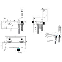 Гигиенический душ со смесителем CeramaLux Хром арт-LT9506 — фото 2, Гигиенические души