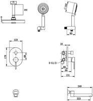 Товар: Душевая система Bronze de Luxe Scandi Бронза арт-14582/1BR - фото 2 Душевая система Bronze de Luxe Scandi Бронза арт-14582/1BR — фото 2, Встраиваемые душевые комплекты