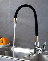 Смеситель для кухни Ledeme Rainbow 4898-10L Хром Золото Черный матовый арт-535864 — фото 3, Смесители для кухни