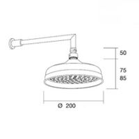 Товар: Верхний душ Margaroli Luxury Золото арт-L206GO - фото 2 Верхний душ Margaroli Luxury Золото арт-L206GO — фото 2, Верхние души