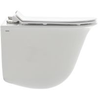 Унитаз AQUAme подвесной Белый глянец с сиденьем Микролифт арт-AQM2005 — фото 2, Подвесные унитазы