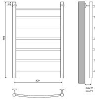 Товар: Водяной полотенцесушитель Melodia della vita Classica Eco 50x80 П7 Полированная сталь арт-MTRCO5080 - фото 2 Водяной полотенцесушитель Melodia della vita Classica Eco 50x80 П7 Полированная сталь арт-MTRCO5080 — фото 2, Водяные полотенцесушители