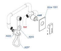 Товар: Встраиваемый комплект для биде со шлангом 120 см арт-A01557 - фото 5 Встраиваемый комплект для биде со шлангом 120 см арт-A01557 — фото 5, Гигиенические души