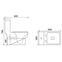 Унитаз моноблок Azario Zeno с бачком и сиденьем Микролифт арт-AZ-1169 — фото 2, Напольные унитазы