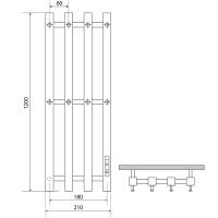 Товар: Электрический полотенцесушитель Melodia della vita Etude Electro Ferrum 120х21 П4 Черн арт-MTREEF12021bk - фото 2 Электрический полотенцесушитель Melodia della vita Etude Electro Ferrum 120х21 П4 Черн арт-MTREEF12021bk — фото 2, Электрические полотенцесушители