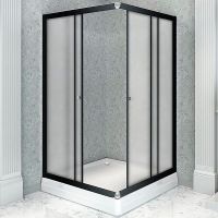 Душевой уголок Radomir Дрим 110x90 L профиль Черный стекло матовое арт-1-03-6-1-0-1221 — фото 1, Прямоугольные душевые уголки