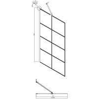 Товар: Шторка на ванну Ambassador Bath Screens 80х140 профиль Черный стекло прозрачное арт-16041209 - фото 5 Шторка на ванну Ambassador Bath Screens 80х140 профиль Черный стекло прозрачное арт-16041209 — фото 5, Неподвижные шторки для ванной
