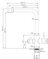 Смеситель для кухни ESKO Нержавеющая сталь арт-K24 — фото 3, Смесители для кухни