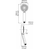 Ручной душ Ridder Bogota Хром арт-91270 — фото 2, Лейки для душа