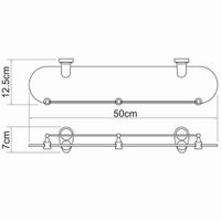 Товар: Аксесс Main K- Полка стеклянная (блистер), хром, WasserKRAFT арт-9244 - фото 4 Аксесс Main K- Полка стеклянная (блистер), хром, WasserKRAFT арт-9244 — фото 4, Полки для ванной и душа