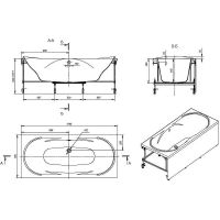 Акриловая ванна Roca Madeira 180x80 без гидромассажа арт-248525000 — фото 4, Акриловые ванны