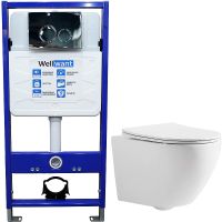 Товар: Комплект унитаза CeramaLux 2197 с инсталляцией WellWant Standart 50 WWISI1110B с сиденьем Микролифт арт-2197+WWISI1110B - фото 1 Комплект унитаза CeramaLux 2197 с инсталляцией WellWant Standart 50 WWISI1110B с сиденьем Микролифт арт-2197+WWISI1110B — фото 1, Комплекты унитаз + инсталляция