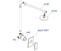 Товар: Встраиваемый комплект для душа с верхней душевой насадкой арт-A55180 - фото 4 Встраиваемый комплект для душа с верхней душевой насадкой арт-A55180 — фото 4, Встраиваемые душевые комплекты