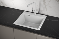 Granula-ES- (БЕЛЫЙ), кухонная мойка, кварц, ESTETICA арт-5201, АРКТИК — фото 1, Кухонные мойки