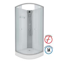 Душевая кабина Niagara Eco (90х90х200) низкий поддон(13см),стекло матовое,3 места арт-E90/13/MT/BK — фото 1, Душевые кабины