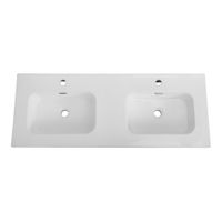 Керамическая раковина с двумя чашами CEZARES арт-CZR-8095-120-2 — фото 3, Раковины встраиваемые сверху