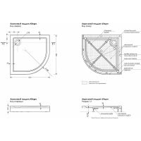 Акриловый поддон для душа Melodia della vita Allegro 80x80 Черный арт-MTYAG8080bk — фото 3, Акриловые душевые поддоны