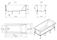 Акриловая ванна Roca Elba 160х75 без гидромассажа арт-248619000 — фото 7, Акриловые ванны