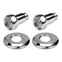 Прямое соединение для полотенцесушителя Point 3/4"х1/2" г/ш, хром (пара) арт-PN00007 — фото 1, Комплектующие для полотенцесушителей