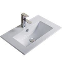 Раковина CeramaLux 71 Белая арт-YJ-803-70 — фото 1, Раковины встраиваемые сверху