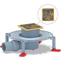 Душевой трап Bronze de Luxe Дракон с решеткой Бронза арт-21986-5602 — фото 1, Трапы для душа