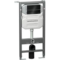 Система инсталляции для унитазов CERAMICANOVA Envision с кнопкой смыва Flat цвет черный матовый, кре арт-CN1002B — фото 2, Инсталляции для унитазов