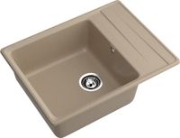 GRANFEST Мойка LEVEL 660L 1-чаша+крыло 660*500мм песочный арт.GF- арт-LV-660L песочный — фото 1, Кухонные мойки