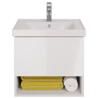 Товар: Тумба PERFECTO, 60 см, подвесная, 1 ящик, push-to-open, белый глянец арт-99.0806 - фото 9 Тумба PERFECTO, 60 см, подвесная, 1 ящик, push-to-open, белый глянец арт-99.0806 — фото 9, Тумбы под раковину