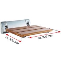 Сиденье для ванны Ridder Assistent Бамбук Хром арт-А0020200 — фото 2, Сиденья