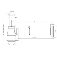 Сифон для раковины Remer Черный матовый арт-970114NO — фото 2, Сифоны для раковины